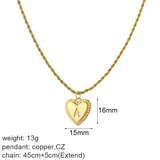 A-Z Initial Pendant Necklace Stainless Steel Chains Choker Gift
