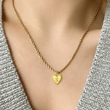 A-Z Initial Pendant Necklace Stainless Steel Chains Choker Gift