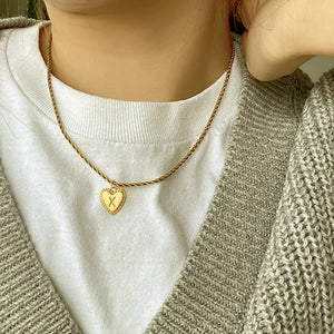 A-Z Initial Pendant Necklace Stainless Steel Chains Choker Gift