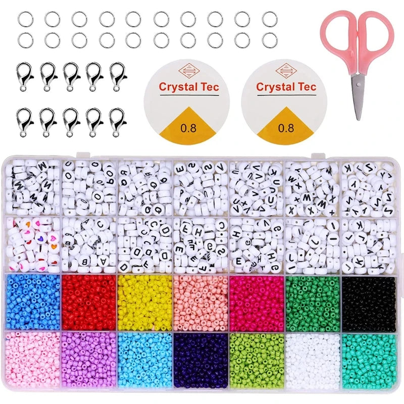 A-Z Acrylic Letter Alphabet Beads Kit DIY Jewellery Making Charms
