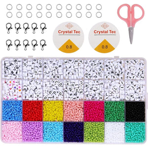 A-Z Acrylic Letter Alphabet Beads Kit for DIY Bracelet Making