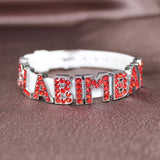 Alloy Rhinestone 50pcs 8mm Slide Letters Charms DIY Jewelry Making