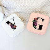 Alphabet Flowers Jewelry Box Earring Necklace Holder Ring Display