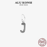 A-Z Crystal Letter Pendant Charm 925 Silver Beads DIY Jewelry