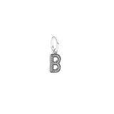 Crystal Alphabet Charm 925 Sterling Silver Beads Bracelet DIY Jewelry