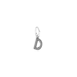 Crystal Alphabet Letter Charm 925 Sterling Silver Bracelet DIY Jewelry