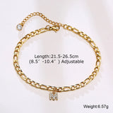 A-Z Initial Charm Anklets Stainless Steel Leg Bracelet