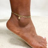 A-Z Initial Charm Anklets Stainless Steel Leg Bracelet