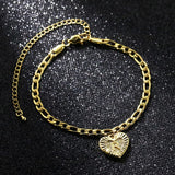 A-Z Initial Letter Anklets for Women Stainless Steel Alphabet Charm Anklet