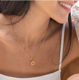 A-Z Initial Charm Stainless Steel Pendant