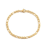 Initial Micro Pave Letter Charm Bracelet Stainless Steel Chain Women Jewelry