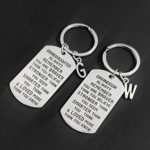 A-Z Letters Carabiner Keyring Gift Military Tags Stainless Steel