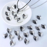 A-Z Heart Stone Couple Necklace Set Magnetic Attraction Jewelry Gift