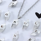 A-Z Heart Stone Couple Necklace Set Magnetic Attraction Jewelry Gift