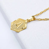 A-Z Letter Necklace Stainless Steel Chain Initial Pendant Necklaces For Women
