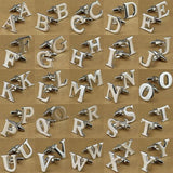 Men's Silver Alphabet Cufflinks A-Z English Letter Brooches with Box