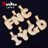 Single Bubble Letter Necklace & Pendant Chain Hip Hop Jewelry