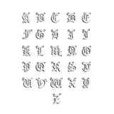 A~Z Stainless Steel Gothic Double Hole Letter Pendant
