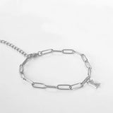 A-Z Zircon Initial Letter Bracelet Nameplate Chain Jewelry