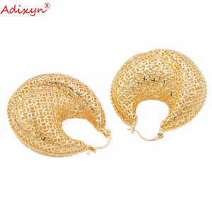 Dixyn Hollow Rose/Copper Hoops Earrings for Women Girls N05148