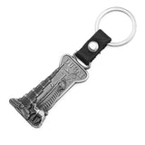 Dubai Landmark Engraved Double Key Buckle in Silver