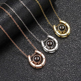Customizable Horseshoe Projection Necklace