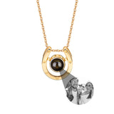 Customizable Horseshoe Projection Necklace