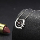 Customizable Horseshoe Projection Necklace