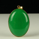 Natural Burmese Jade Two-Color Stone Pendant with Hand-Woven Rope Necklace