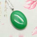 Natural Burmese Jade Two-Color Stone Pendant with Hand-Woven Rope Necklace