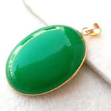 Natural Burmese Jade Two-Color Stone Pendant with Hand-Woven Rope Necklace