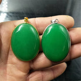 Natural Burmese Jade Two-Color Stone Pendant with Hand-Woven Rope Necklace