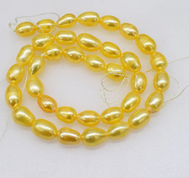 Champagne Freshwater Pearl Egg 14 Inch DIY Jewelry Making Beads