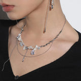 Gravel Shaped Pearl Necklace - Light Luxury Collarbone Chain