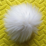 Real Fox Fur Pompom Shoe Clips - Footwear Accessories E103