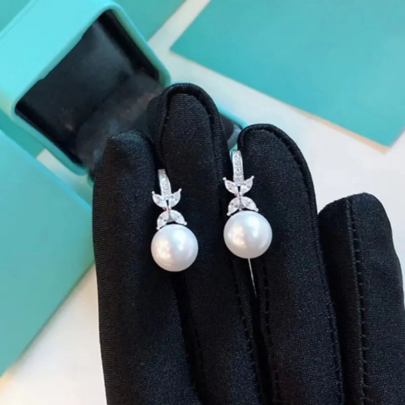 S925 Sterling Silver Heart Gemstone Earrings