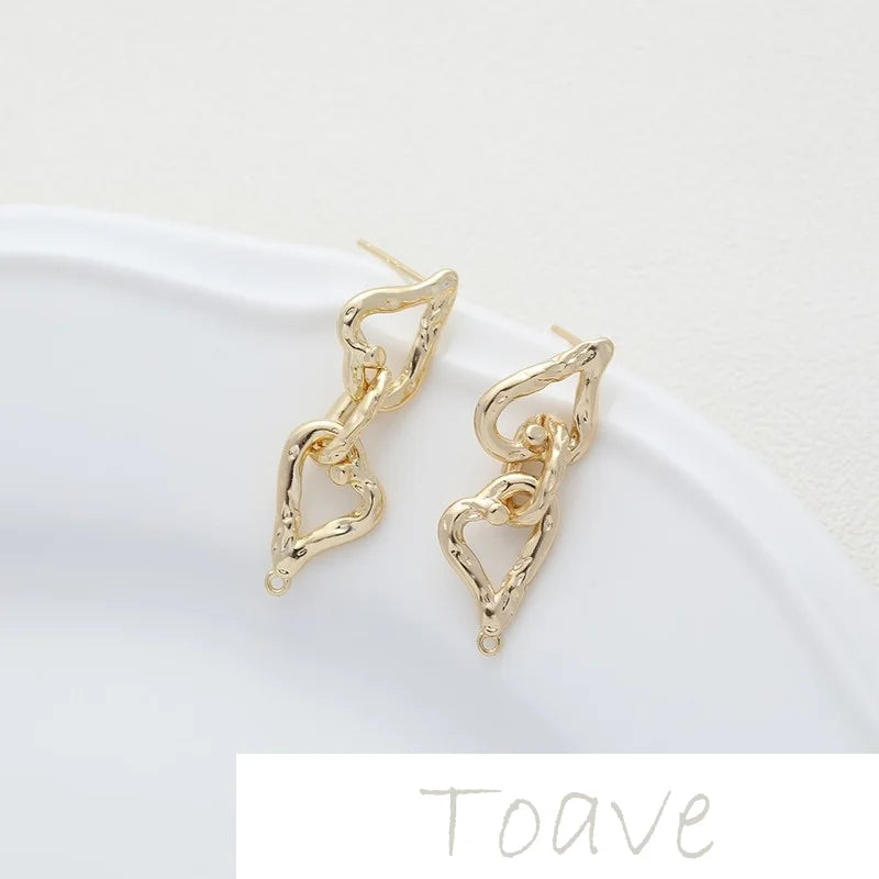 Heart Link Earrings DIY Material Accessories
