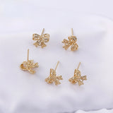 3D Lace Butterfly Earrings 925 Silver 18K Plated DIY Accessories