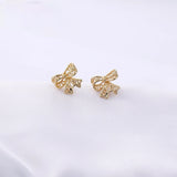 3D Lace Butterfly Earrings 925 Silver 18K Plated DIY Accessories