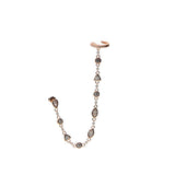 925 Sterling Silver CZ Link Chain Earrings