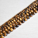 Yellow Tiger Eye Stone Loose Beads for Jewelry Making DIY 4-12mm