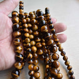 Yellow Tiger Eye Stone Loose Beads for Jewelry Making DIY 4-12mm