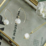Baroque Freshwater Coin Pearl Necklace FOOL'S Lucky Year Jewelry