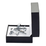 Enamel Cufflinks Striped Tie Clip Wedding Gift Box Set Men