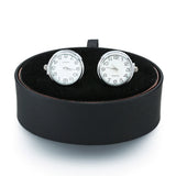 Men's French Cufflinks Leather Box Set
