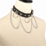 Punk Street Shot O-Ring Clavicle Chain Necklace