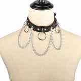 Punk Street Shot O-Ring Clavicle Chain Necklace