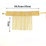 Rhinestone Tassel Charm Anklet for Women