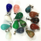 Natural Stone Pendant Necklace 13 * 18mm 20 Sets