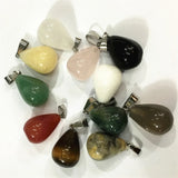 Natural Stone Pendant Necklace 13 * 18mm 20 Sets